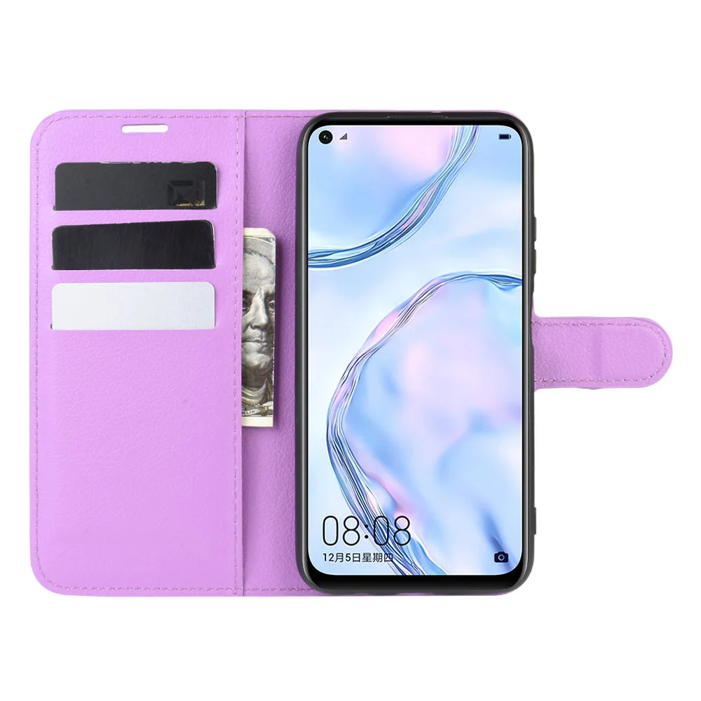 Чехол книжка для Huawei P40 Lite Nova 7i кожаный силиконовый защитный чехол задней панели