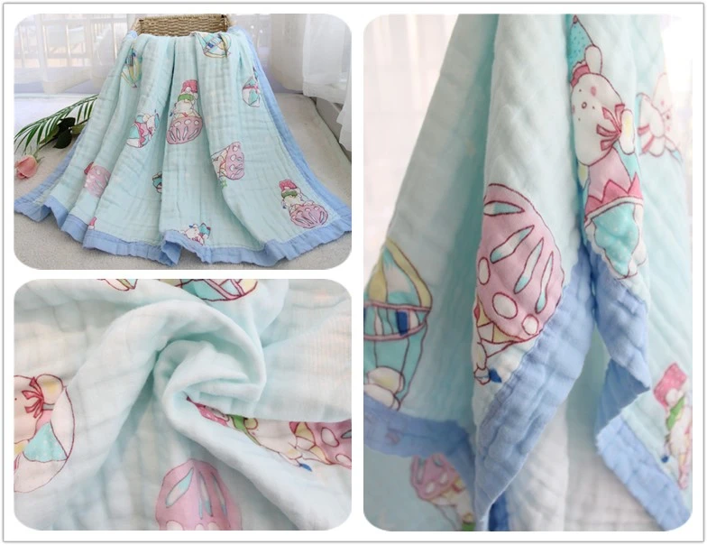 Camadas de Algodão Grosso Musselina Cobertor Swaddle Bebê Verão Capa Carrinho Banho Toalha Multi Uso Recebendo 6 15 High Quality Mamãe e Bebê