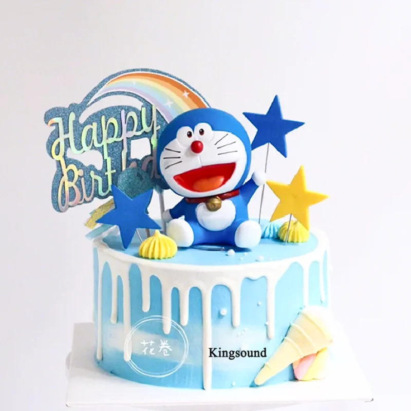 Украшение на день рождения фигурки игрушки для кошек Дораэмон Детские вечерние