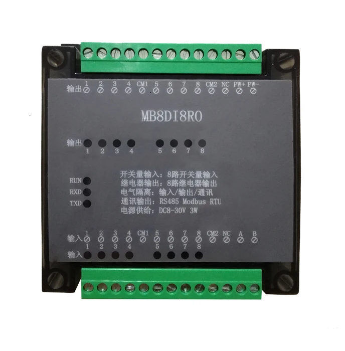 8DI 8RO переключатель вход и выход изолированный RS485Modbus модуль сбора связи