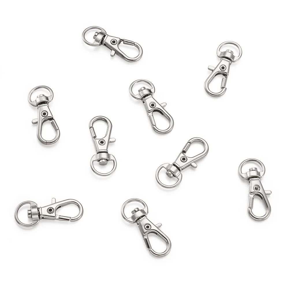 Gancho para Faça Liga Giratória Lagosta Garra Fechos Colhedor Snap Você Mesmo Chaveiro Anel Jóias Fazendo Acessórios 13x32mm 500 Pçs 3 giratória colhedor snap gancho para diy chaveiro