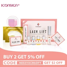 Nova chegada versão de atualização iconsign lash lift kit cílios levantamento conjunto completo profissional cílios elevador compõem para o crescimento dos cílios