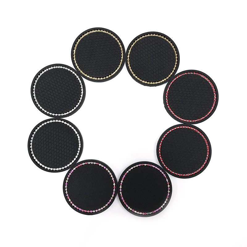 2 Pcs Universal Car Cup Mats Non-slip Mat Silicone Biling Water Mat Non-Slip Cover Interior Decoration Car Interior Accessories