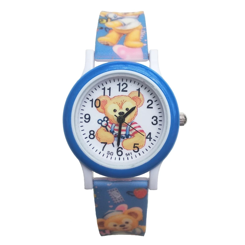 New Design Kid Baby Watches Children Cartoon Bear Watch Kids Cool 3D Rubber Strap Quartz Clock girls boys Present Gift