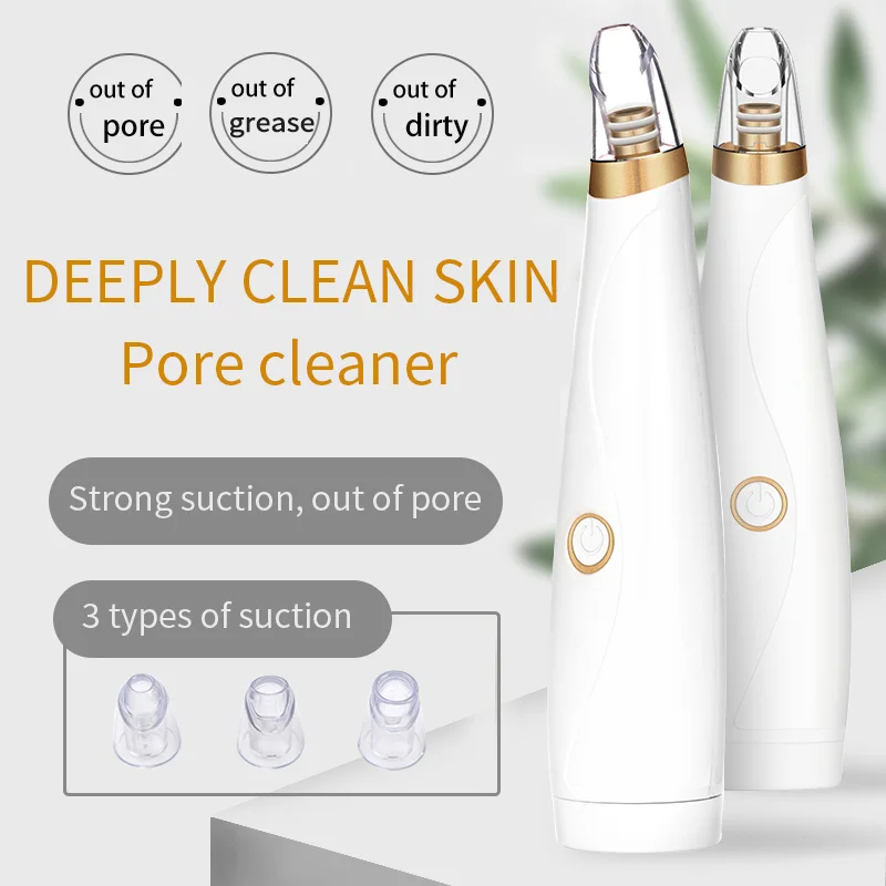 Инструмент для удаления прыщей Blackhead, удаляет мертвую кожу черных точек полоски для удаления уход за кожей лица чище холодный воздух 3 головки обработки удаления акне аппарат поры чистящее средство