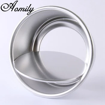 

Aomily DIY 2/4/6/8 inch Round Cake Mold Removable bottom Donut Pan Anodized Aluminum Alloy Mould Bakery Baking Decoration Tools