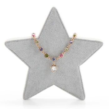 

Ice Velvet Star Shape Necklace Chain Bracelet Jewelry Display Stand Shelf Holder LX9D