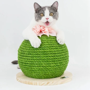 

Dog Cat Kitten Pet Teaser Sisal Rope Weave Balls Play Chewing Catch Toy Rattle Scratch Catch Funning Toys Cat Furniture Tree Tow