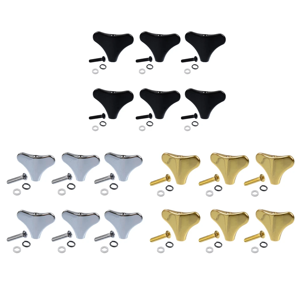 6 Pack 4 String Bass Tuners Tuning Pegs Machine Head Button Knobs for PB JB Bass Parts