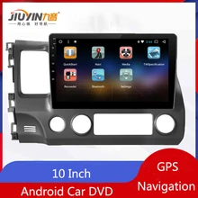 JIUYIN Android автомобильный DVD gps-плеер для Honda Civic 2006 2007 2008 2009 с радио навигацией четырехъядерный мультимедийный плеер