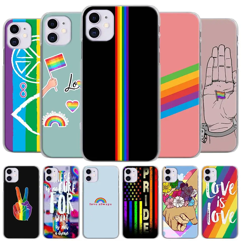 Гей лесбиянок ЛГБТ Радужный Флаг Прайд арт чехлы для телефонов Apple iPhone 11 Pro Max X XR XS