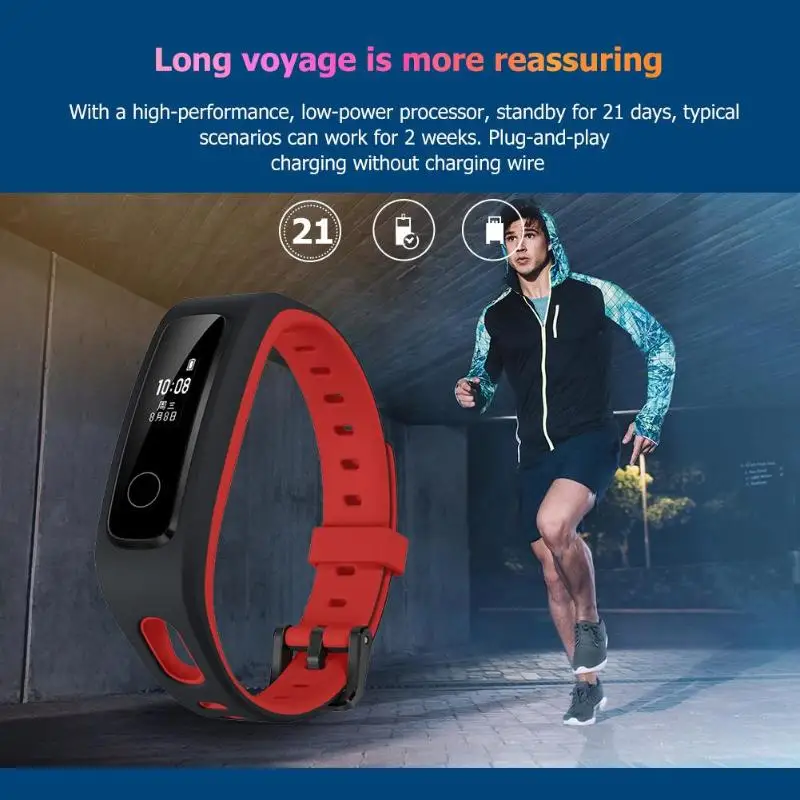Huawei Honor Band 4 Водонепроницаемый умный Браслет монитор сна спортивный фитнес-трекер версия для бега браслет для Android IOS