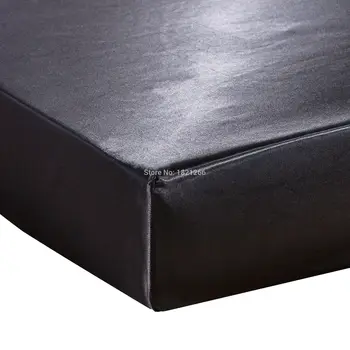 

Satin Silk Fitted Sheet with Elastic Band Soft Bed Sheets Mattress Cover Wrinkle Fade Resistant Twin Full Queen King Size