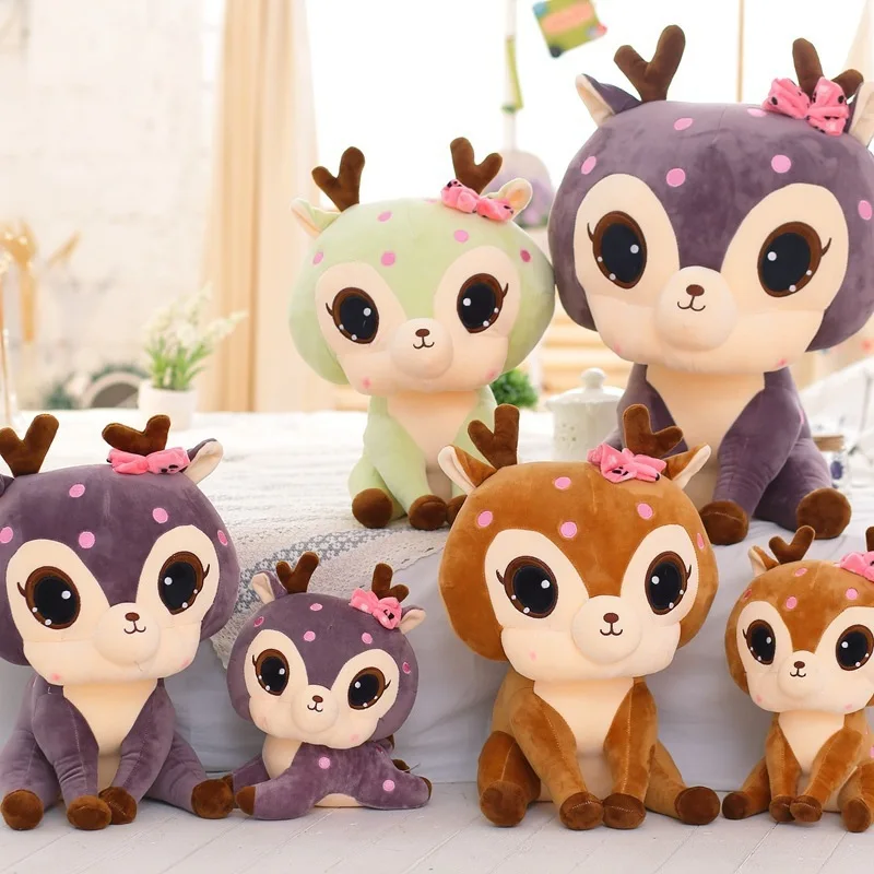 Милые плюшевые игрушки с жирафом, мягкие Sika, подушки с оленем, куклы, Kawaii, мягкие плюшевые игрушки с животными, детские подарки