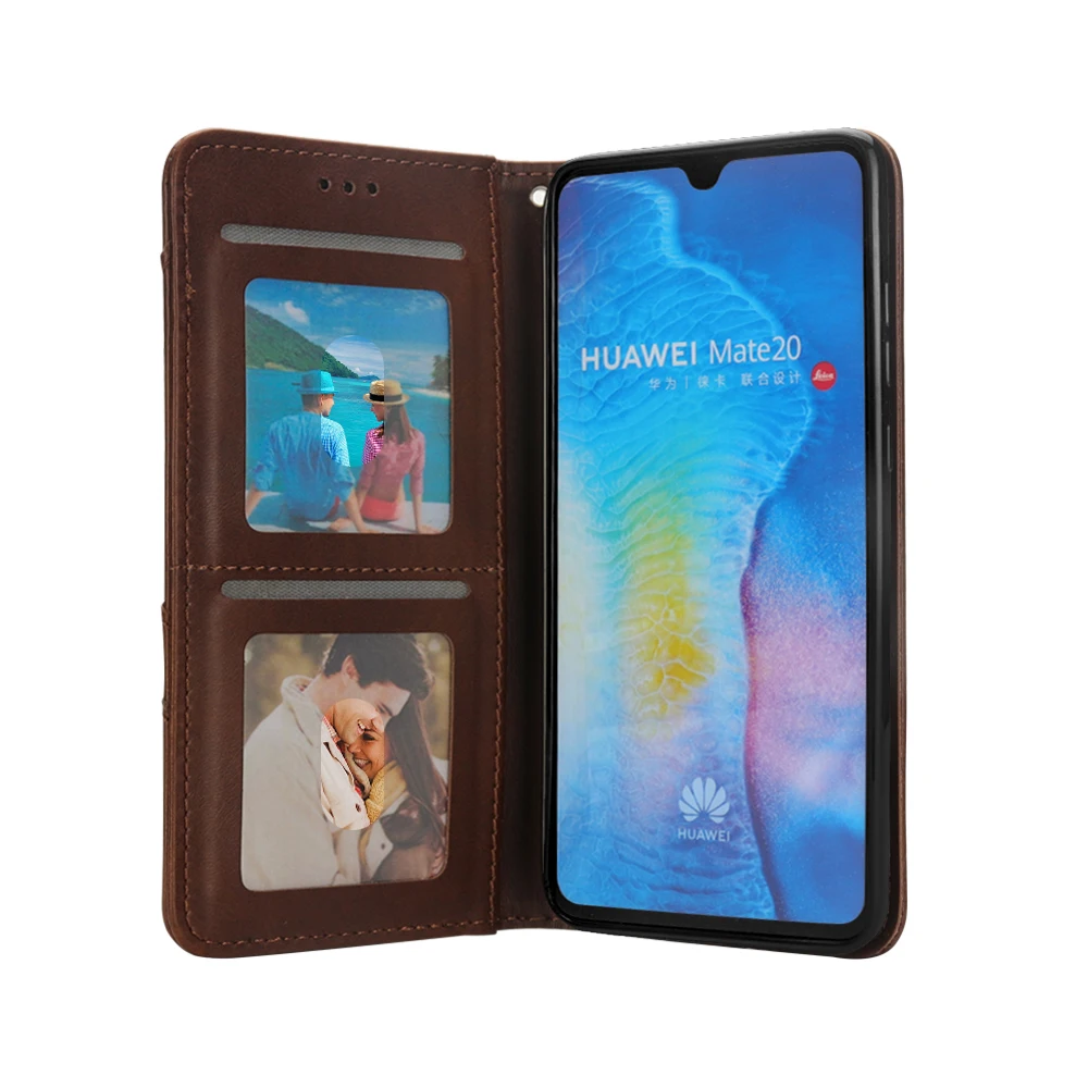 Для huawei mate 20 P20 Pro Lite Магнитная Кожаная подставка чехол слот для карт откидная крышка