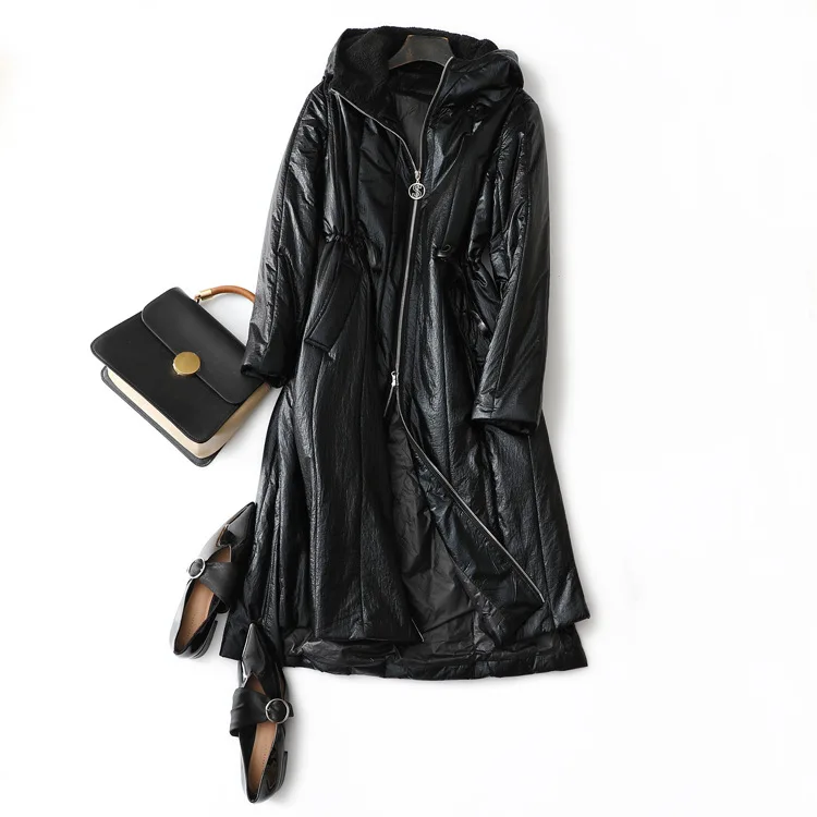 

Very Nice Who Wear Beautiful Elegant Sleep Dust Can Worn Alone Or Stack Take Feather Fabric Clothing Long High-End Cotton Coat