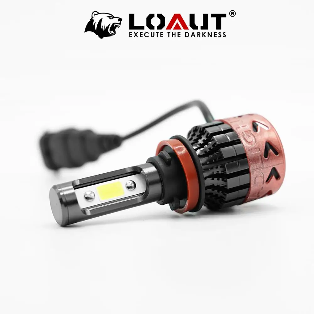 LOAUT Клиренс H11 H8 H9 Автомобильный светодиодный свет automotivo Универсальный COB 12 чипов 72 Вт 7600LM 6000K противотуманная фара