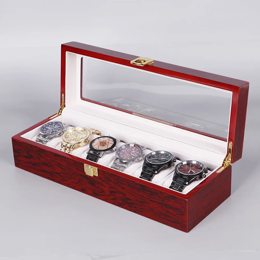 Piano with Baking Paint 6-digit 10 Digit 12 Digit Watch Box Jewelry Storage Display Box Wooden Box Correas Apple Watch Box Case 