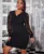 Women's Plus Size Sheath Dress Solid Color V Neck Lace Long Sleeve Fall Casual Prom Dress Knee Length Dress Causal Vacation Dress / Party Dress 3