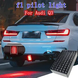 Luz de freio led nevoeiro lâmpada retângulo luz freio traseiro do carro cauda parar led flash decorativo lâmpada sinal universal 6000k para audi q3