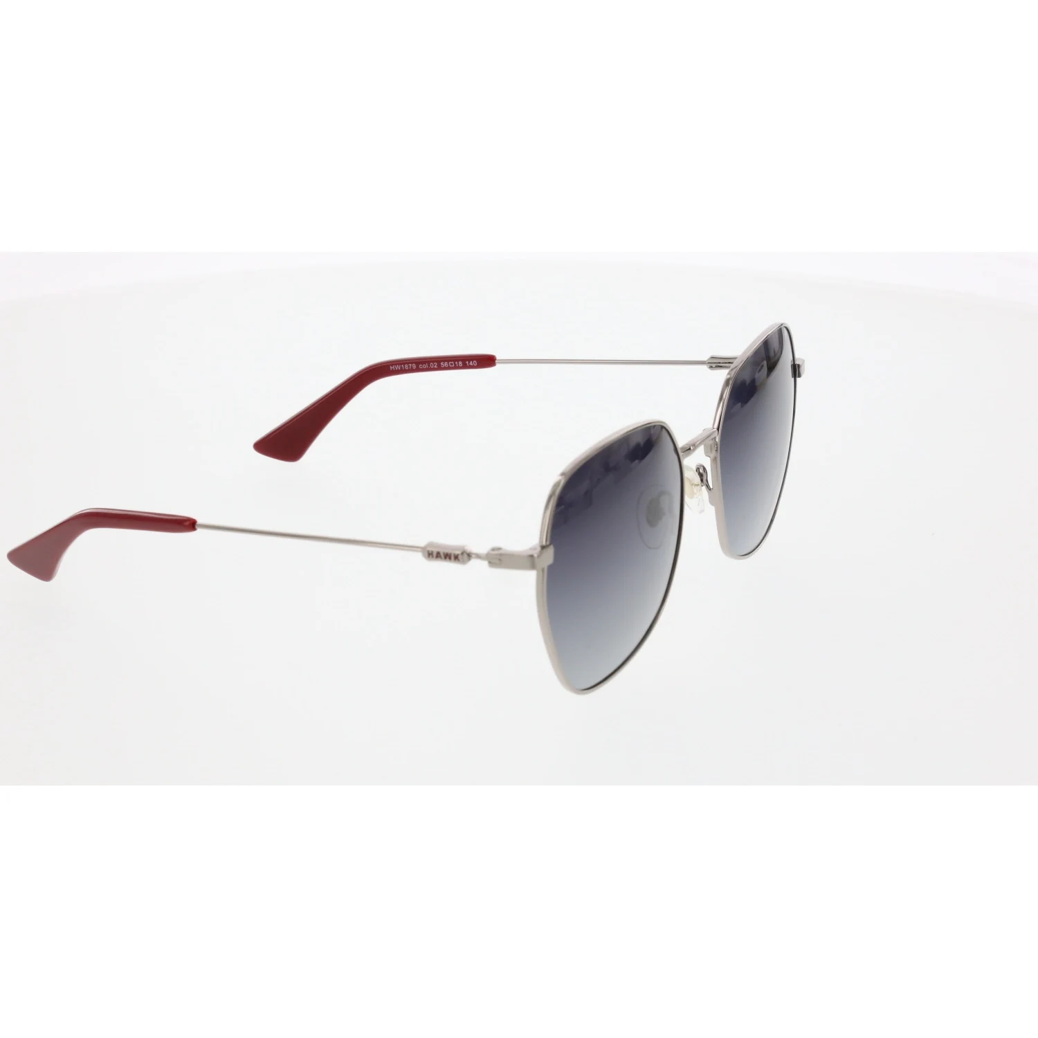 

Women's Sunglasses HW 1879 02 METAL SILVER Organic GEOMETRIC IREGULAR 56-18-140