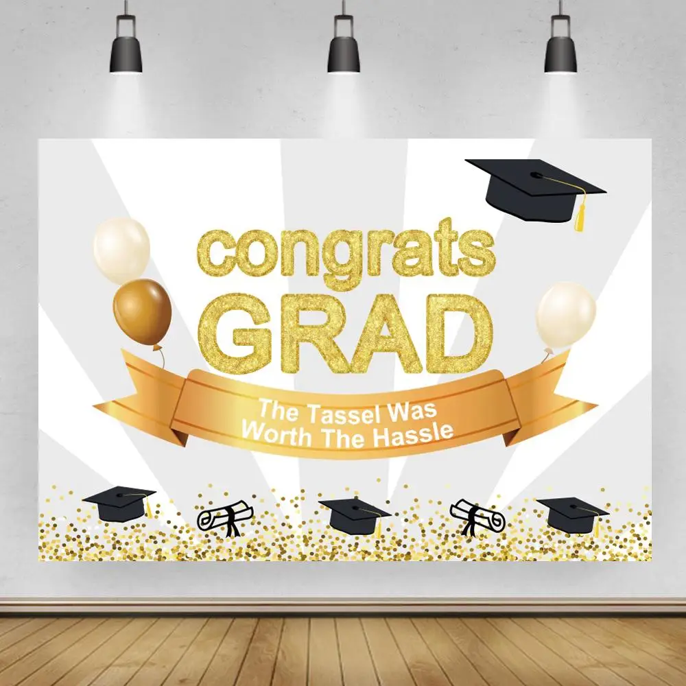 Congrats Grad Themed Party Selfie Backdrop  Ŭ 2021     