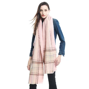 

Autumn Winter National Plaid Scarf Men Women National Fashion Large Scarves Wraps Elegant Tassel Ring Shawl Warm Pashnima
