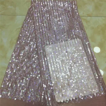 

white Newest African Tulle Lace Fabrics 2020 purple High Quality Embroidery Lace French Lace Wedding Material For Dress green