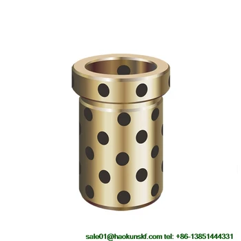 

JFB2520 / 2520F (Size:25*35*20/45*5mm) Flanged Solid-Lubricanting Oilless Graphite Brass Bushing|Copper Bearing