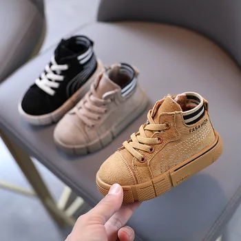 

Winter Children's Genuine Leather Sneakers Baby Soft-soled Short Boots Children's Shoes Kids Shoes