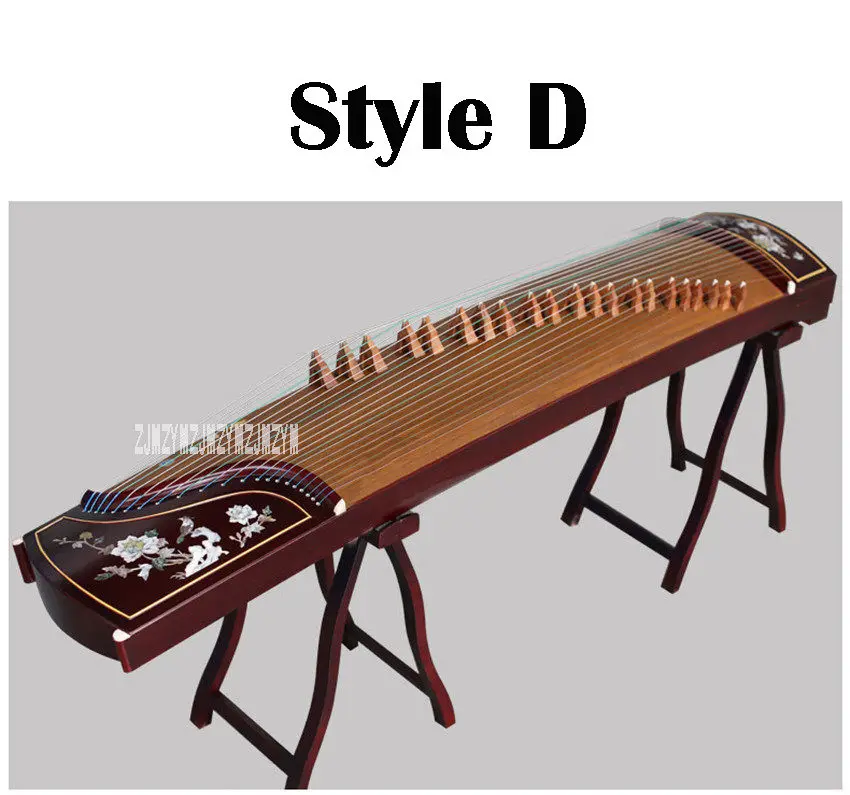 Guzheng Инструмент из цельного дерева ручная резьба профессиональная производительность guzheng с полным набором роскошных аксессуаров XSb001 - Цвет: D