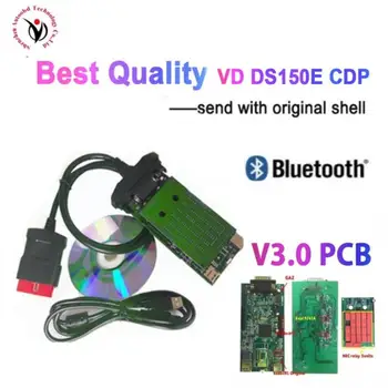 

DHL 20pcs/lot Best V3.0 PCB with bluetooth 2016.R0 New keygen obdii obd2 Scanner tool for delphis vd ds150e cdp vd tcs cdp pro