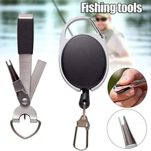Newly Fishing Tool Quick Knot Knotted Fly Tying Line Cutter Clamp Clipper Line Scissors Retractor Tackle Accessories high quality fly tying vise with c clamp black handle steel stainless hard jaws rotary accessories fly fishing tying vice tool