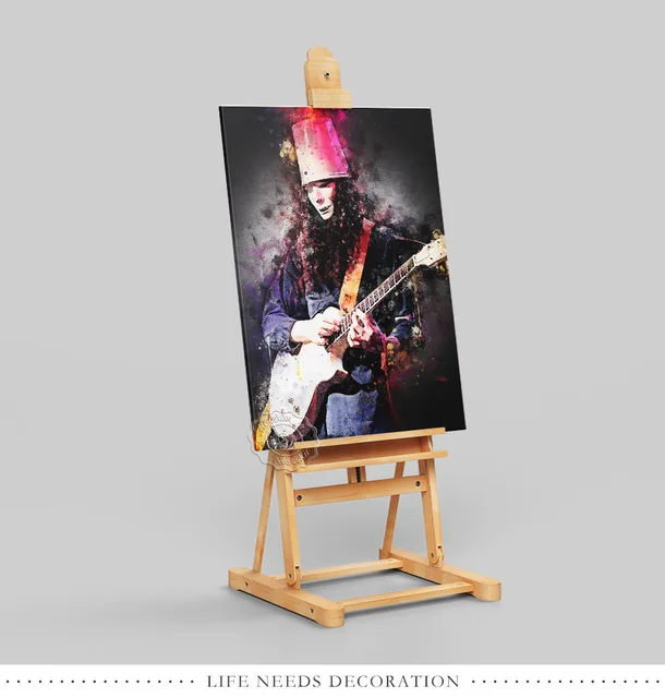 buckethead バケットヘッド サイン入り絵画 Buckethead Poster