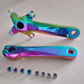 

RACEWORK bicycle crank aluminum alloy crank sprocket mountain bike bottom bracket grooved disc MTB 170L 104BCD bicycle parts