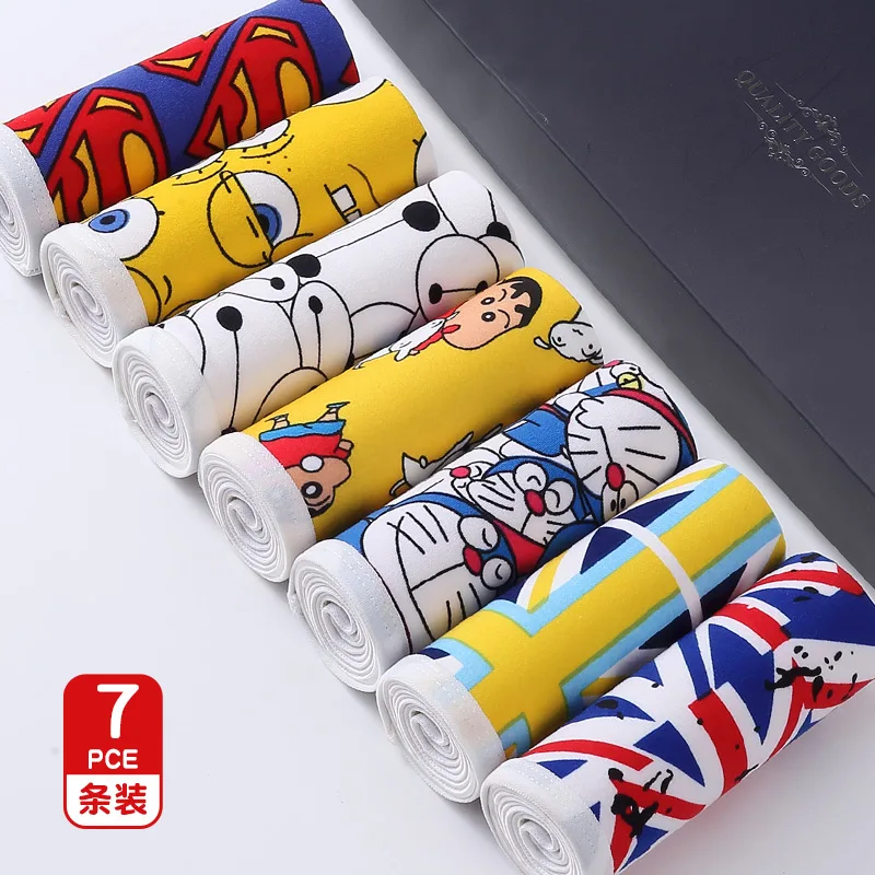 3/4/5Pcs Funny Men's Underwear Sexy Boxer Shorts Male Cute Cartoon Print Men's Underwear Boxer Shorts Breathable Soft Underwear hot mens underwear