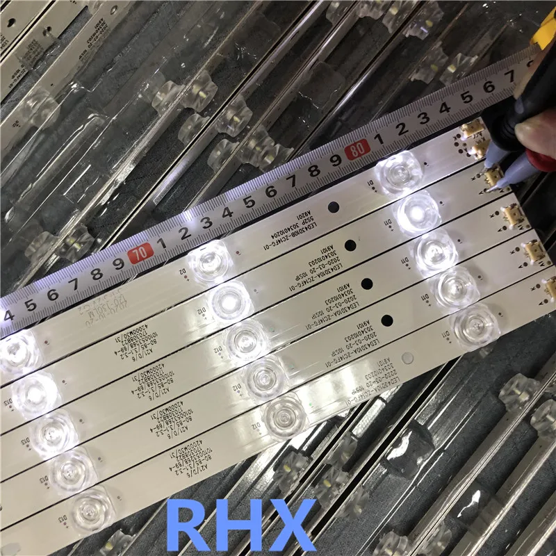 

50 шт = 10 шт/партия LED43D10B-ZC14FG-01 5S2P 3034010204 43 дюймов алюминиевая 100% новый ЖК-дисплей ТВ подсветка панели