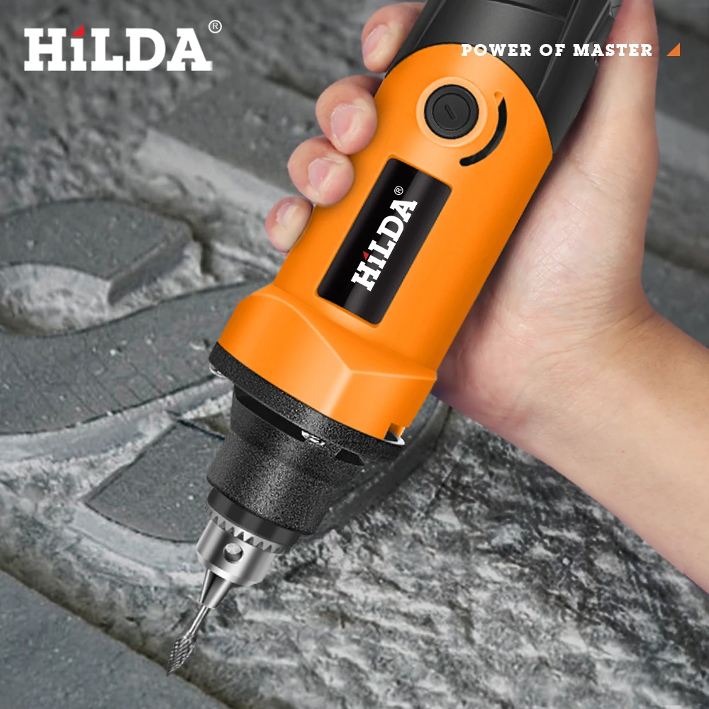 HILDA 400 Вт роторные инструменты электрическая дрель мини шлифовальная машина