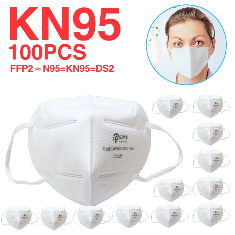 

100PCS KN95 PM2.5 Respirator Antivirus Conora Mask Virus Prevention Smog Prevention Masks Protection Level = N95 FFP2 KF94 Korea