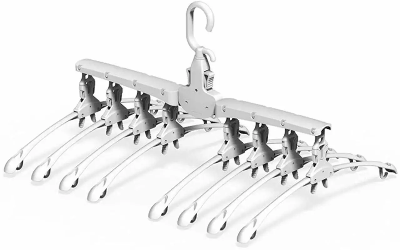 

2019 new multi-function magic hanger storage artifact folding hanger plastic drying rack vibration sound seamless hanger
