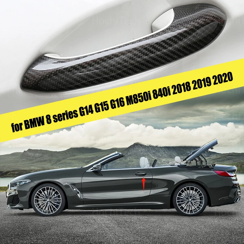 

Car Styling Real Carbon Fiber Outer Door Handle Cover for BMW 8 Series G14 G15 G16 M850i 840i 2018 2019 2020