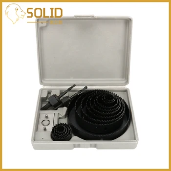

Hole Saw Tooth Set 19-127mm Steel Carbide Drill Bit Set Cutter Holing Tool for Woodworking 16Pcs