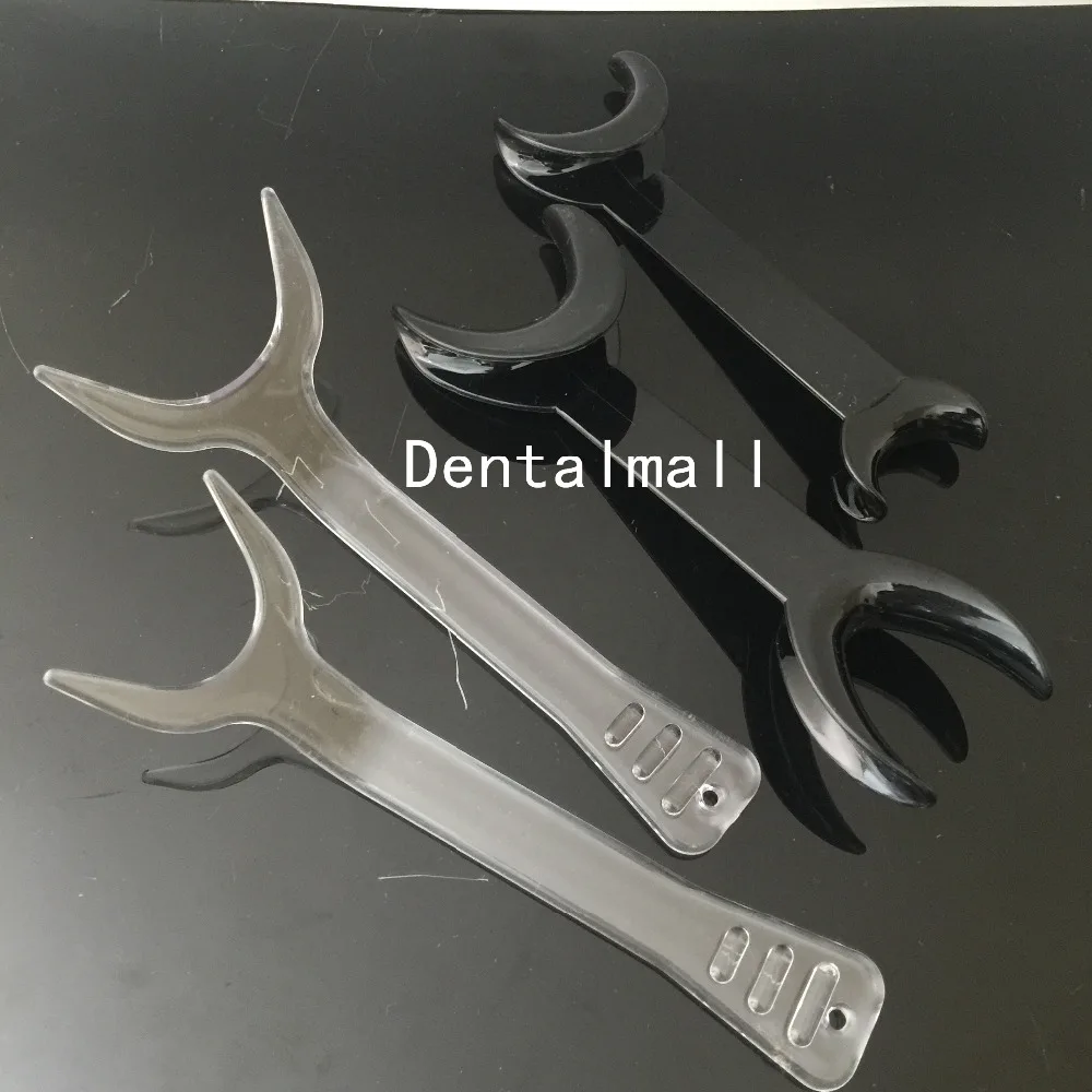 4pcs/set 2pcs Black Dental Doubleheaded Tshape Retractor +2pcs