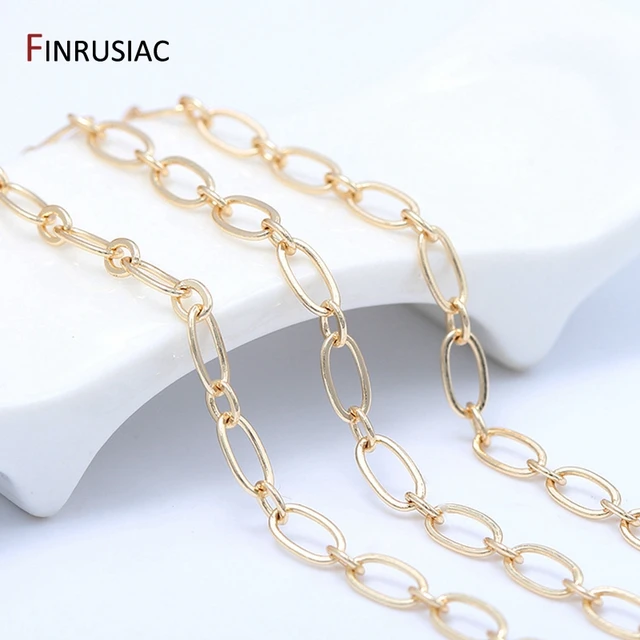 Gold Plated Chain Jewelry Making  14k Gold Chain Jewelry Making - 6 14k Gold  Plated - Aliexpress