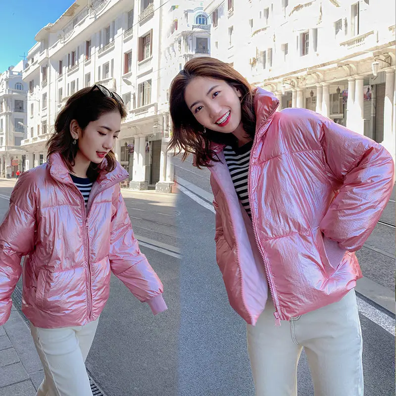 

Short Shining Winter Jacket Female Parka Women Coat Down Oversized 2019 Plus Size Warm Thick Clothes Outerwear Puffer Quilted
