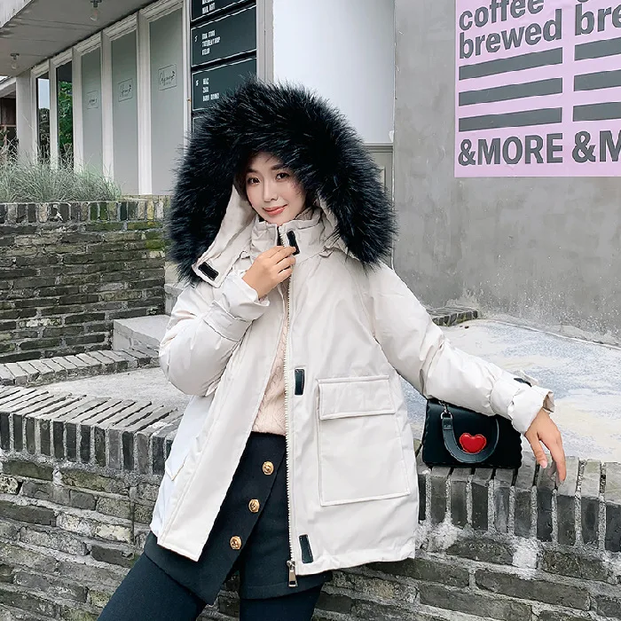 

Photo Shoot 19 New Style Autumn & Winter down Jacket Women's Short Loose-Fit Super Fire INS down Coat Cotton-padded Clothes Army