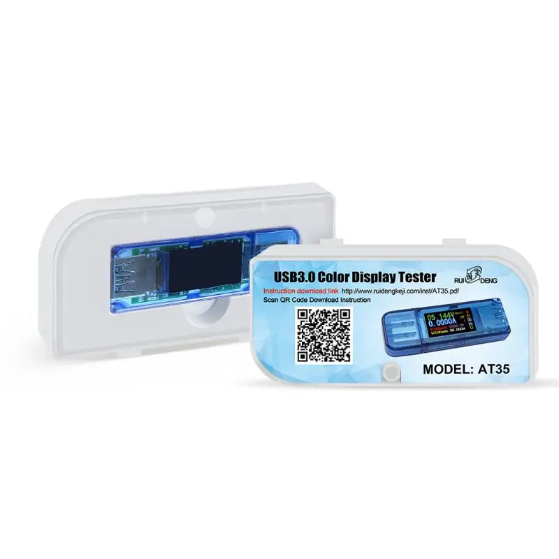AT35 USB 3.0 LCD Multimeter Voltmeter Ammeter Current Meter Power Bank Tester | Инструменты