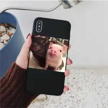 

For Phone 11 Pro 6 6s 7 8 Plus X XR XS Max Phone Case Fashion Cartoon Pig Painted Soft TPU Shell For Phone X Cover Capa