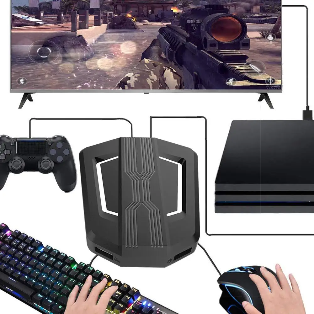 Конвертер для клавиатуры контроллера XBox One/XBox 360/NS Switch/PS4|Компьютерные кабели и