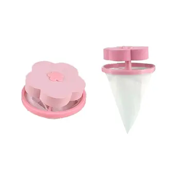 

Filter Bag Net Washing Machine Floating Laundry Cotton Hair Catcher Plum Red Shape